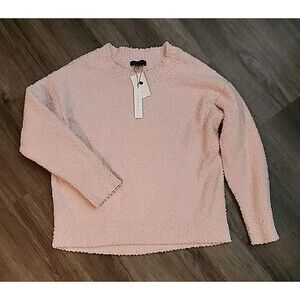Sanctuary Women's Pink Cara Crew Sweater Ladies Large Soft Plush NWT